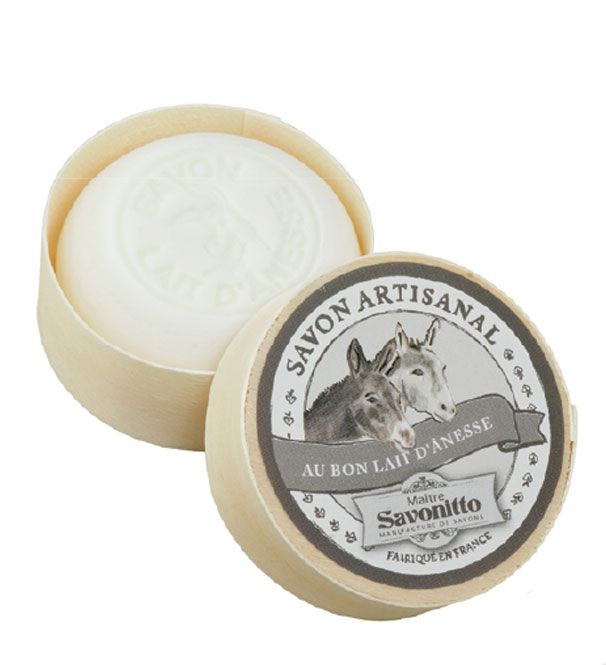 Savon lait d'ânesse 100g boite en bois - Douceurdessens