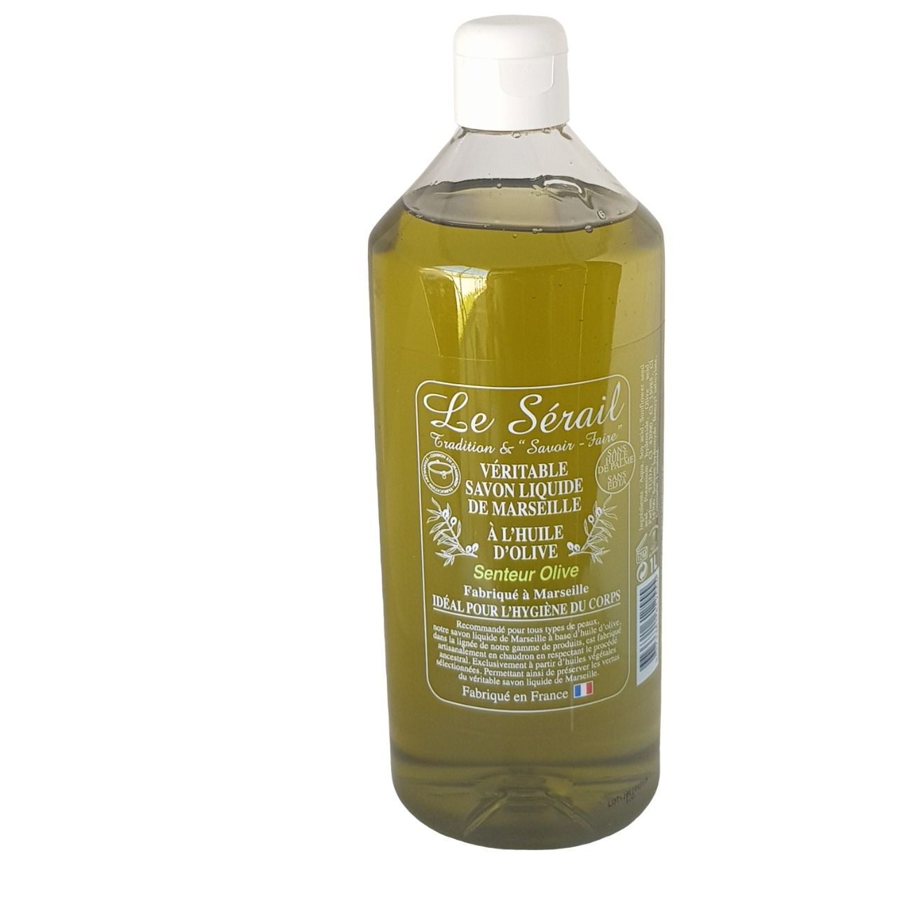 Savon de Marseille liquide huile d'olive 1L senteur olive | LE SERAIL