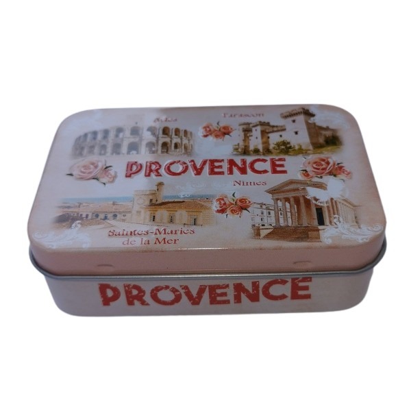 Boite à savon métal - décor vue Provence arènes
