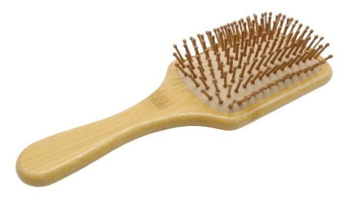 Brosse à cheveux en bambou rectangle