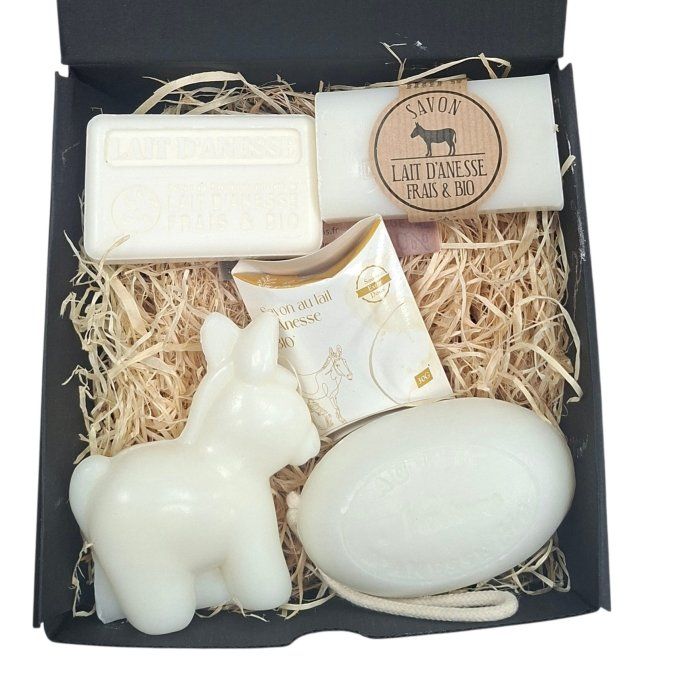 Coffret 5 savons lait d'ânesse