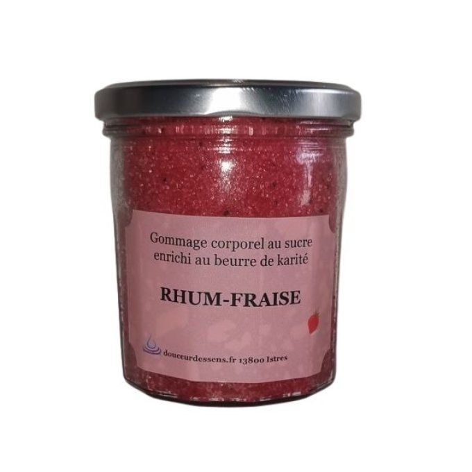 Gommage corporel au sucre Rhum fraise