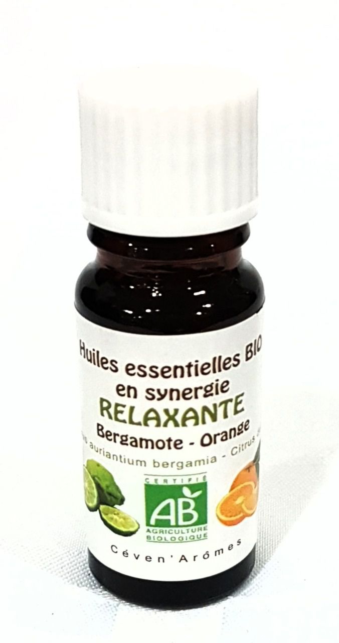 Synergie huiles essentielles relaxante bio 10ml - Douceurdessens