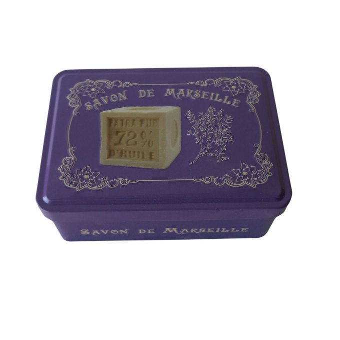 Coffret boite métal garnie 4 savons bave escargot 100g