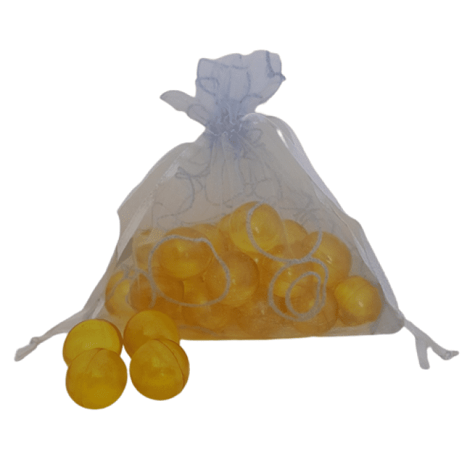Perles de bain Citron verveine x20 & sac organza