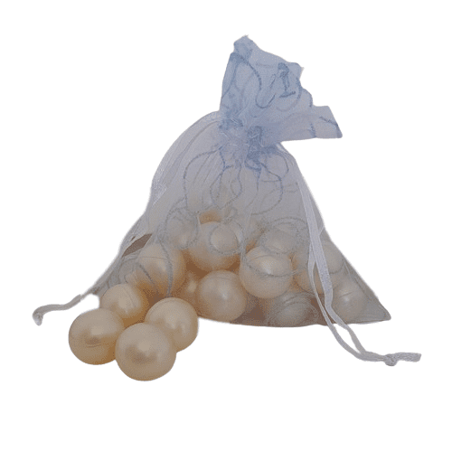 Perles de bain Noix de coco x20 & sac organza