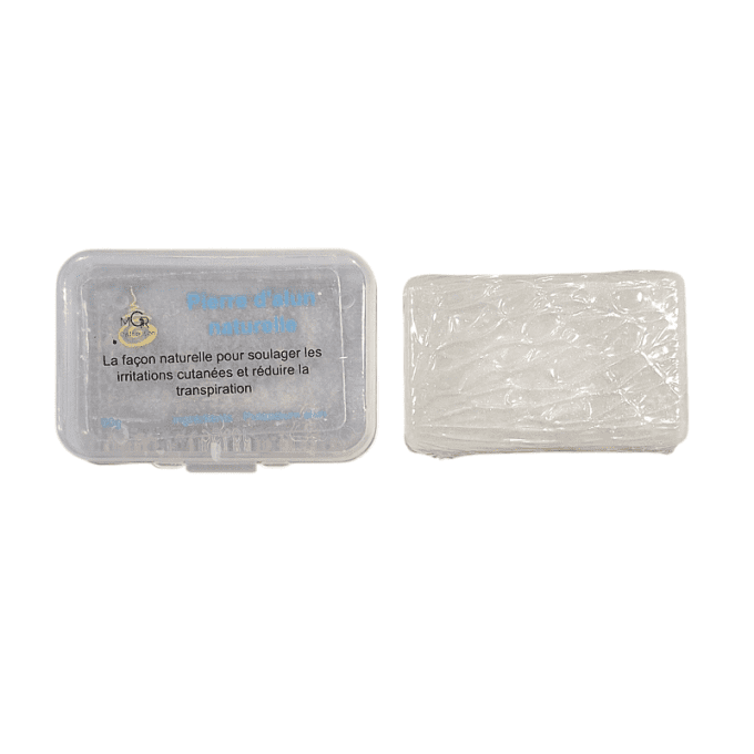 Pierre d'Alun naturelle polie 90g  avec boîte