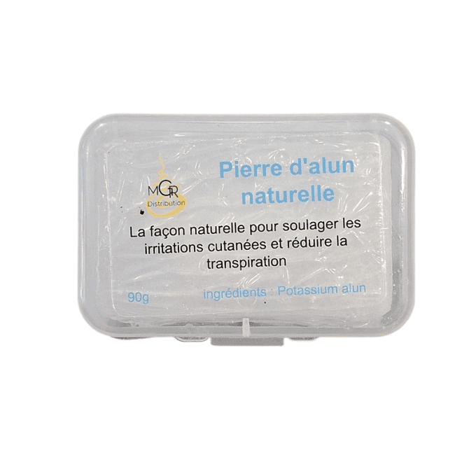 Pierre d'Alun naturelle polie 90g  avec boîte