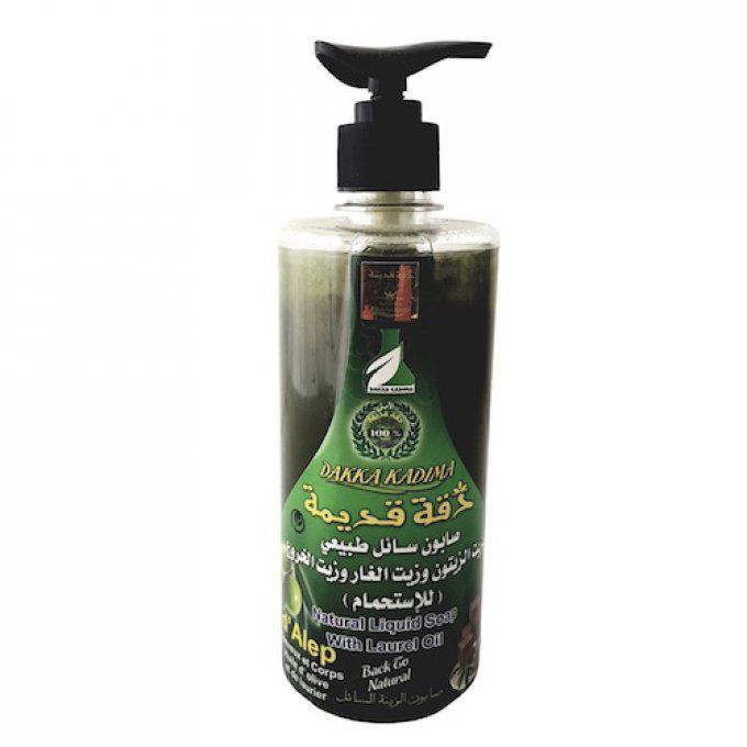 Savon d'Alep liquide 15% huile de laurier noble 500ml | Dakka Kadima