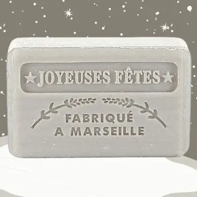 Savon de Marseille au beurre de karité Argent spécial Noël