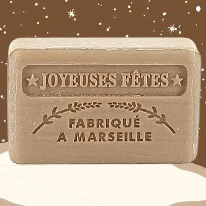 Savon de Marseille au beurre de karité Doré spécial Noël 