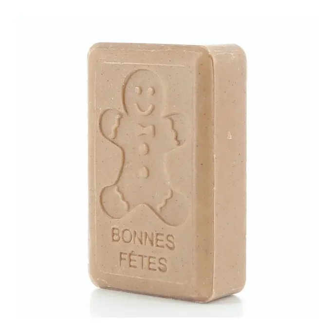 Savon de Marseille au beurre de karité doré spécial Noël Pain d'épices