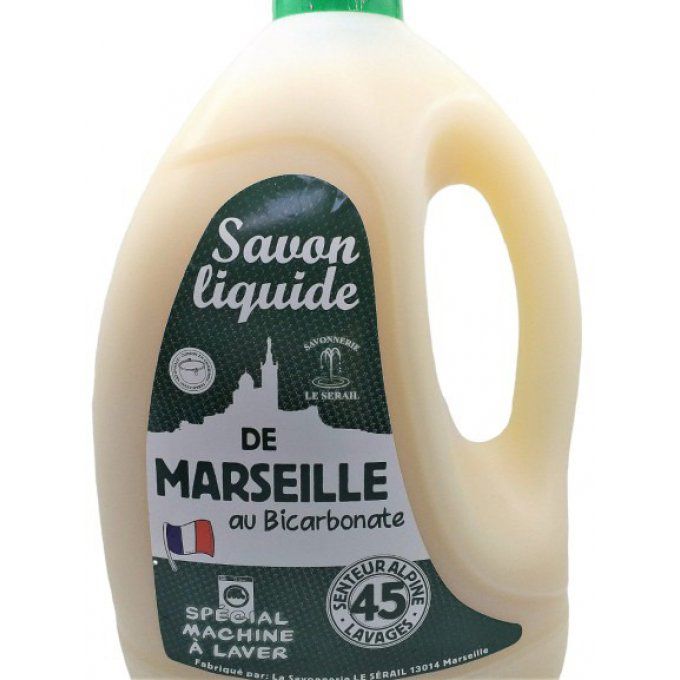 Lessive aux copeaux de savon de Marseille et bicarbonate 5L