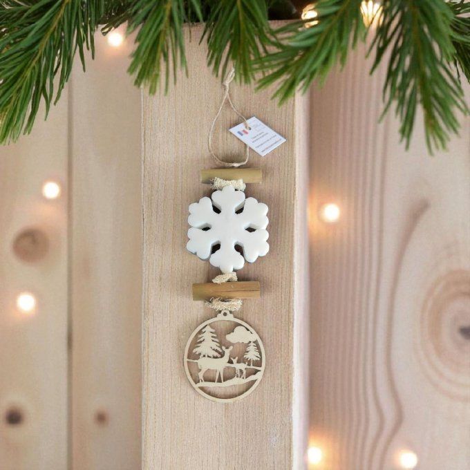 Tresse savon flocon et " cerf dans la fôret"